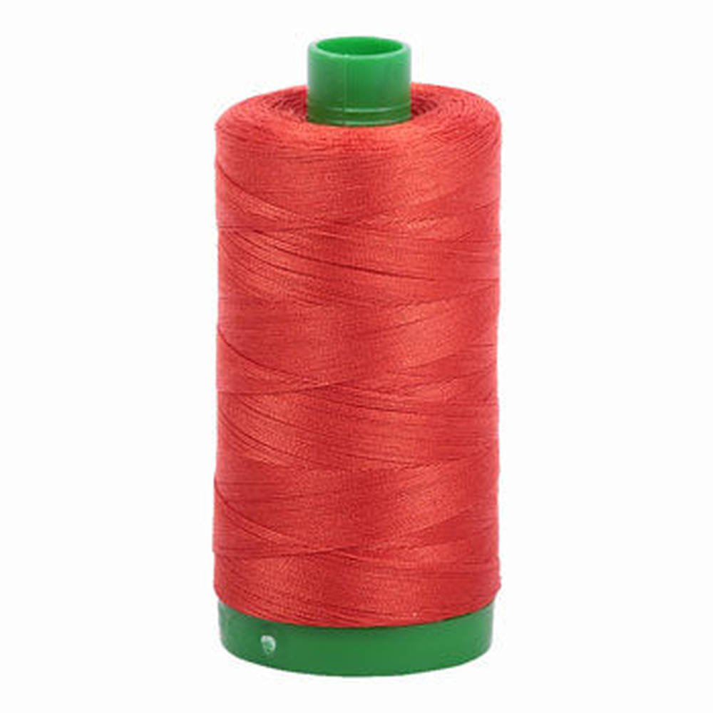 Aurifil embroidery thread spool in Red Orange (2245) - 40wt 1000m