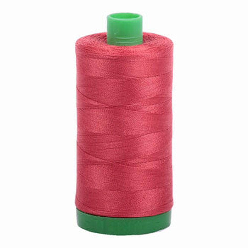 Aurifil embroidery thread spool in Red Peony (2230) - 40wt 1000m