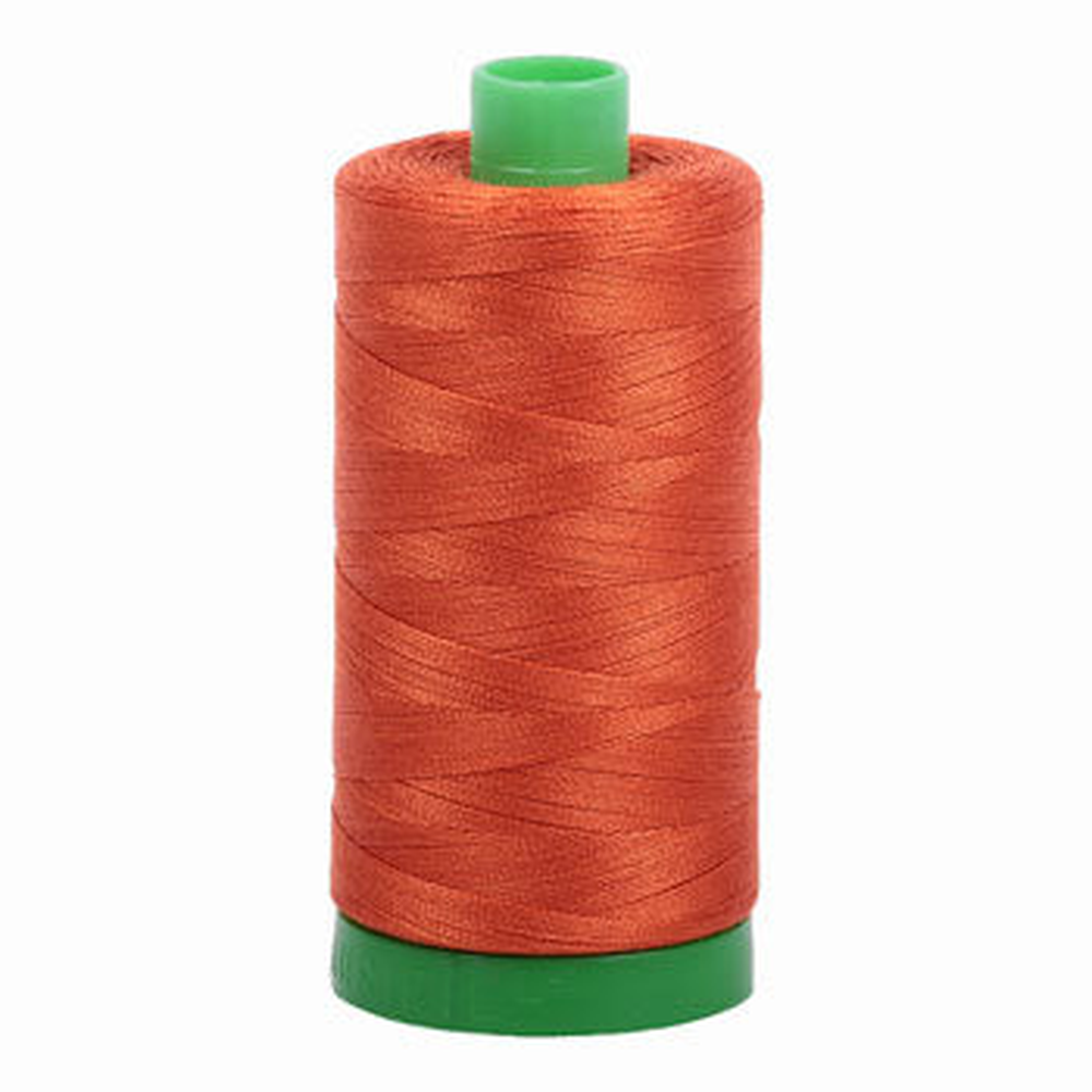 Aurifil embroidery thread spool in Rusty Orange (2240) - 40wt 1000m