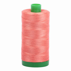 Aurifil embroidery thread spool in Salmon (2225) - 40wt 1000m