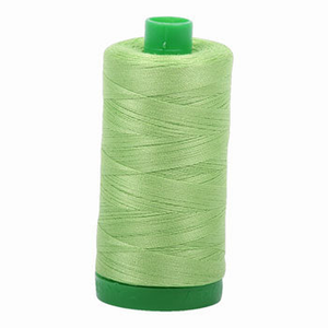 Aurifil embroidery thread spool in Shining Green (5017) - 40wt 1000m