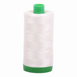 Aurifil embroidery thread spool in Silver White (2309) - 40wt 1000m