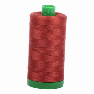 Aurifil embroidery thread spool in Terracotta (2385) - 40wt 1000m