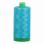 Aurifil embroidery thread spool in Turquoise (2810) - 40wt 1000m