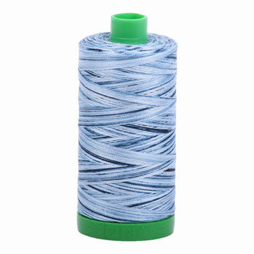 Aurifil embroidery thread spool in Stonewash Blues (4669) - 40wt 1000m