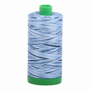 Aurifil embroidery thread spool in Stonewash Blues (4669) - 40wt 1000m