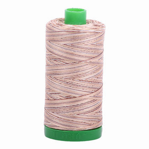 Aurifil embroidery thread spool in Varigated Biscotti (4666) - 40wt 1000m