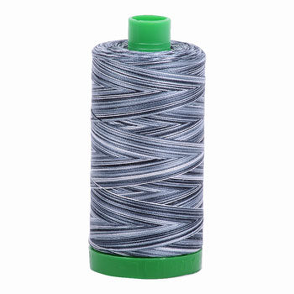 Aurifil embroidery thread spool in Varigated Graphite (4665) - 40wt 1000m