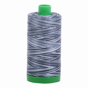 Aurifil embroidery thread spool in Varigated Graphite (4665) - 40wt 1000m