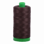 Aurifil embroidery thread spool in Very Dark Bark (1130) - 40wt 1000m