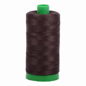 Aurifil embroidery thread spool in Very Dark Bark (1130) - 40wt 1000m