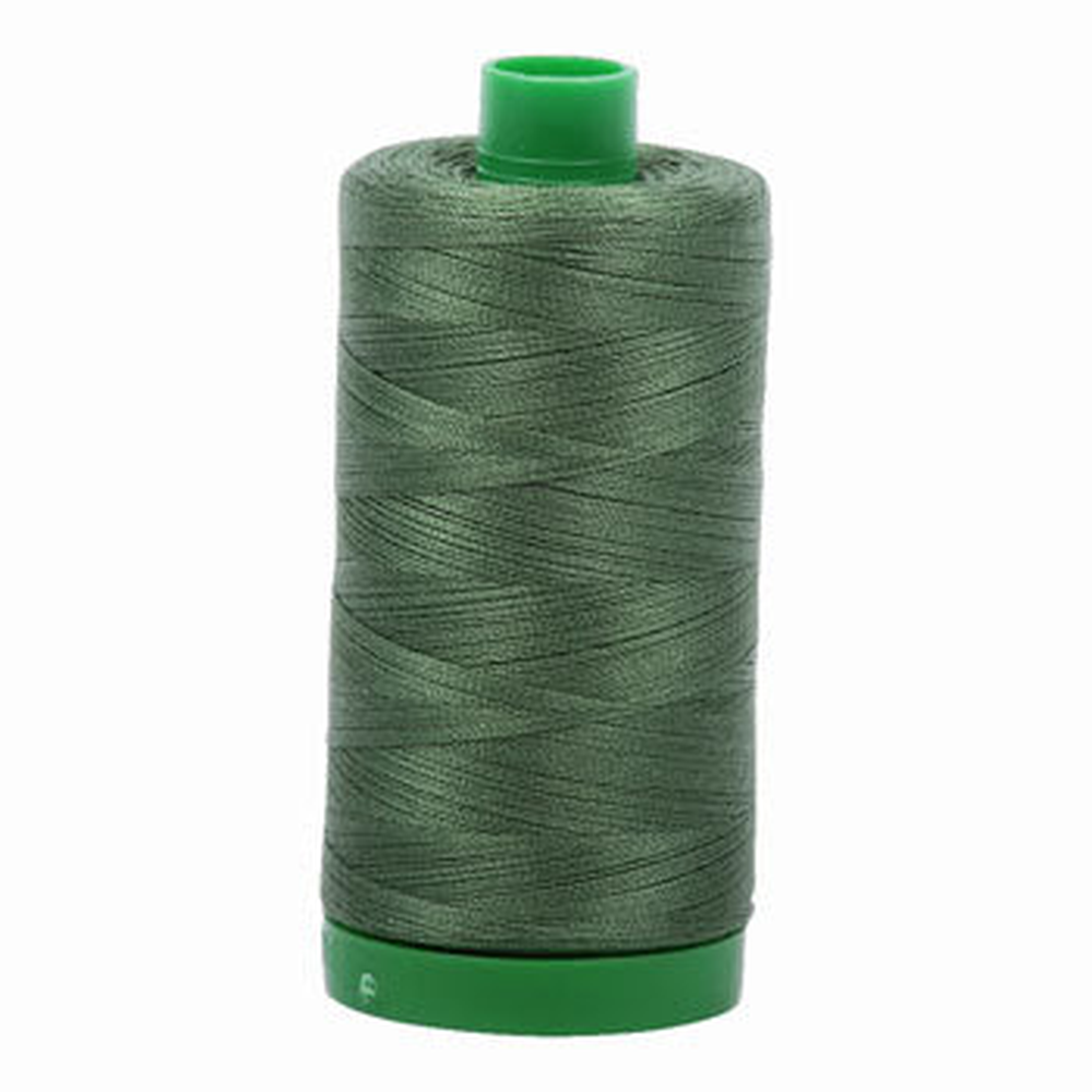 Aurifil embroidery thread spool in Very Dark Grass Green (2890) - 40wt 1000m