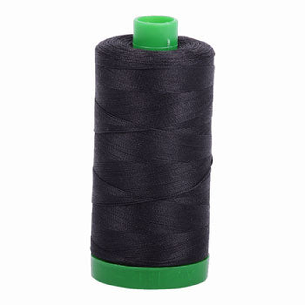 Aurifil embroidery thread spool in Very Dark Grey (4241) - 40wt 1000m