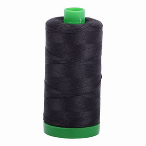 Aurifil embroidery thread spool in Very Dark Grey (4241) - 40wt 1000m