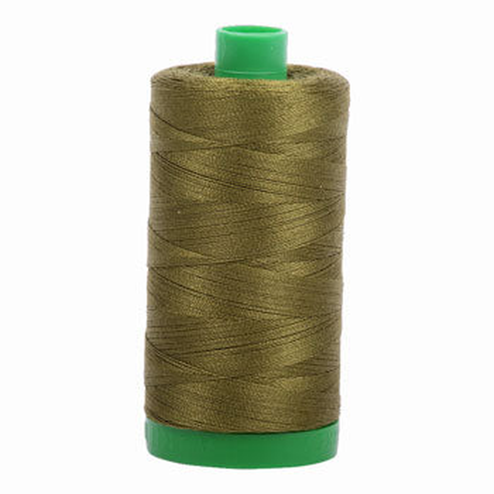 Aurifil embroidery thread spool in Very Dark Olive (2887) - 40wt 1000m