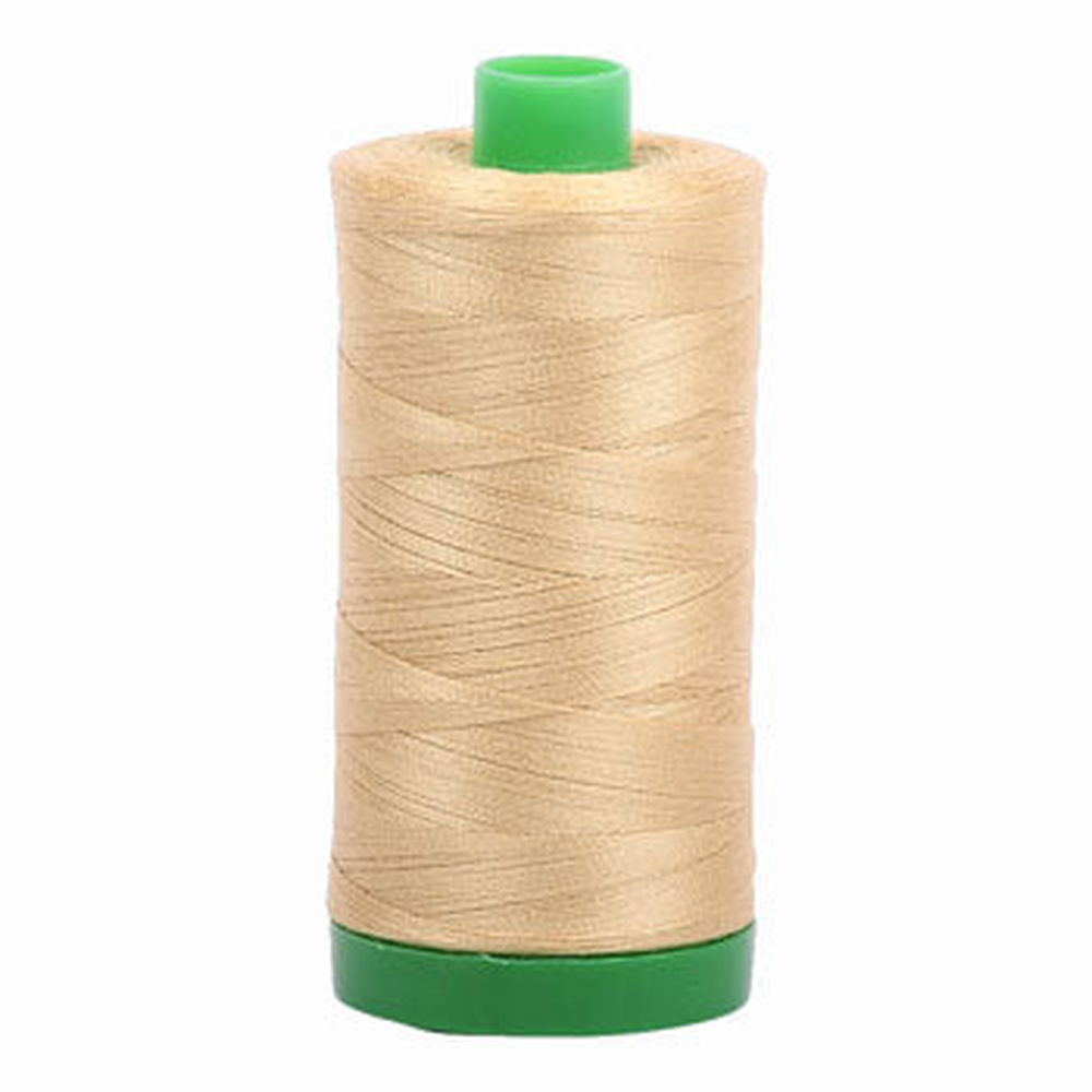 Aurifil embroidery thread spool in Very Light Brass (2915) - 40wt 1000m