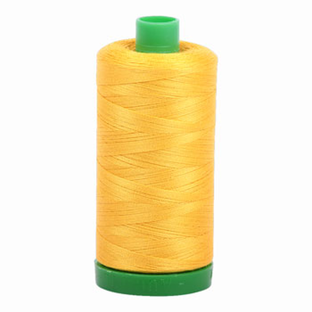 Aurifil embroidery thread spool in Yellow (2135) - 40wt 1000m