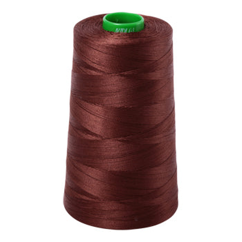 Aurifil embroidery thread spool in Chocolate (2360) - 40wt 4700m