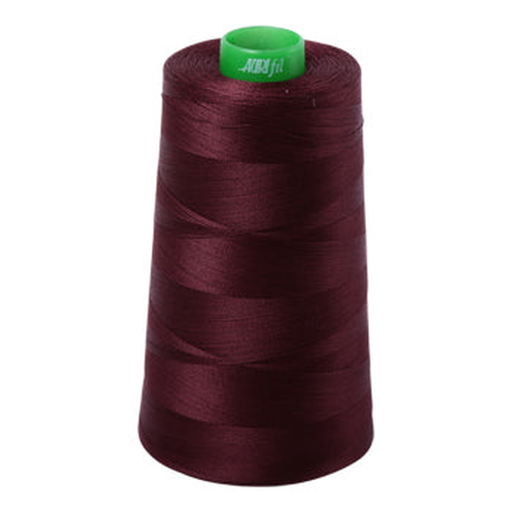 Aurifil embroidery thread spool in Dark Wine (2468) - 40wt 4700m