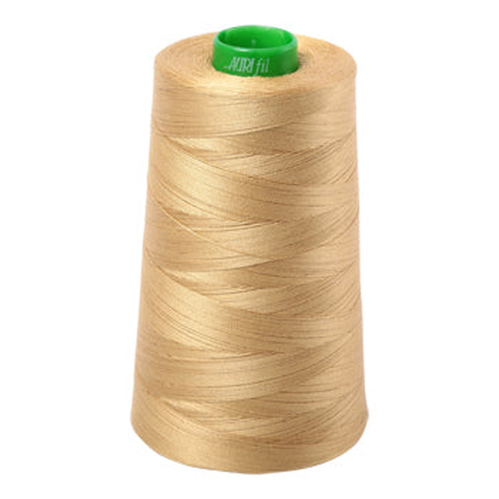 Aurifil embroidery thread spool in Light Brass (2920) - 40wt 4700m