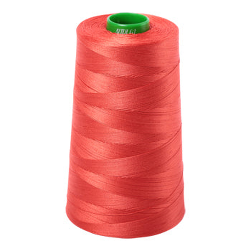 Aurifil embroidery thread spool in Light Red Orange (2277) - 40wt 4700m
