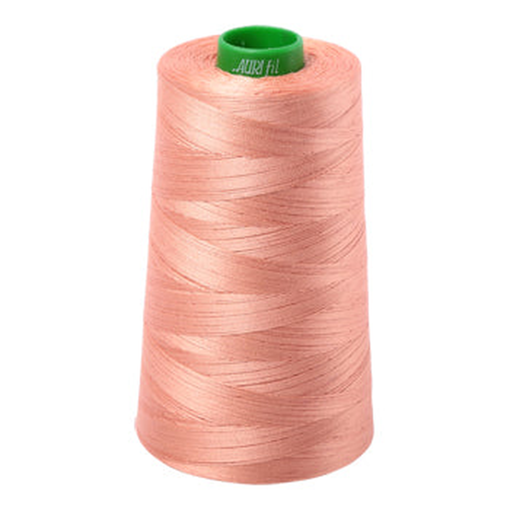 Aurifil embroidery thread spool in Peach (2215) - 40wt 4700m