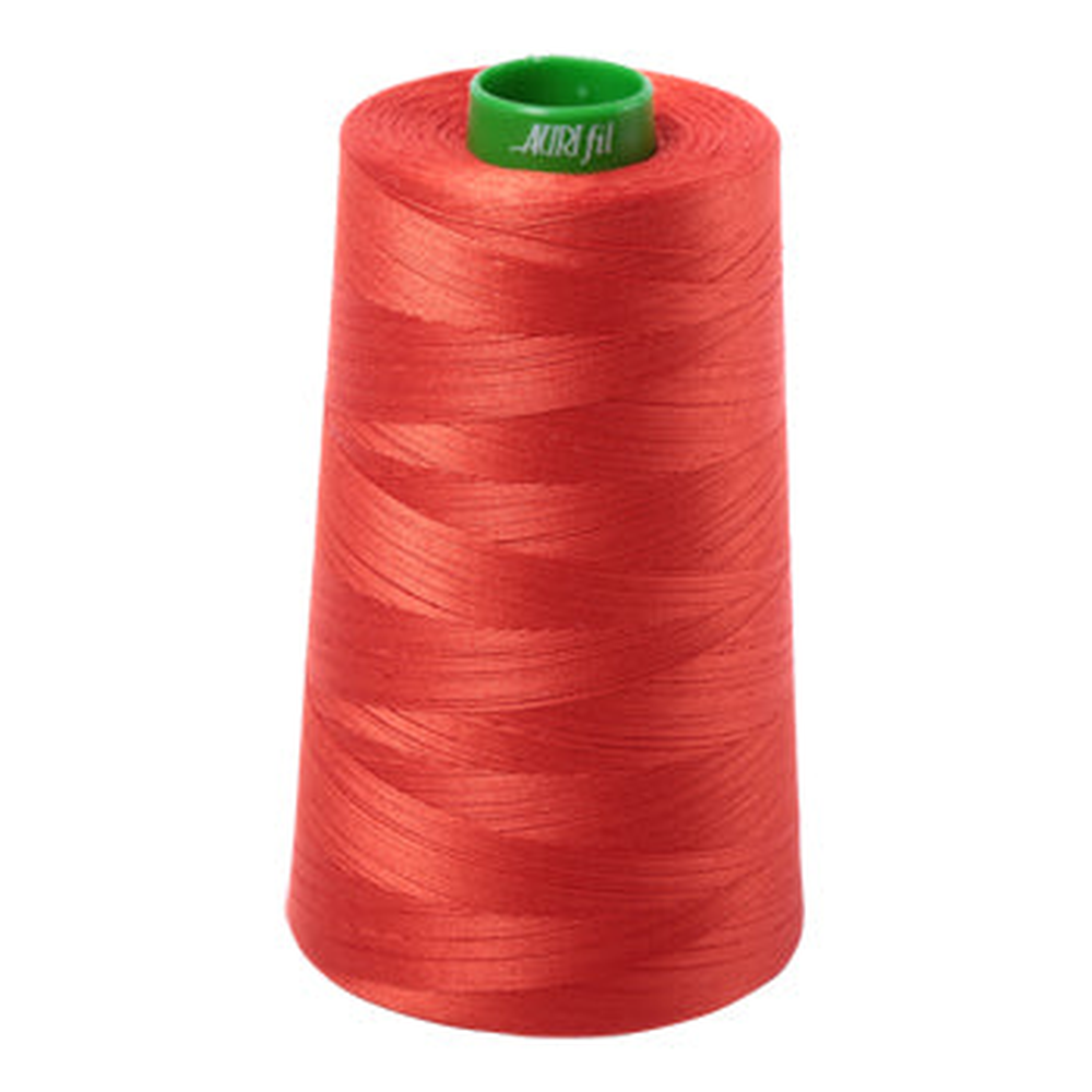Aurifil embroidery thread spool in Red Orange (2245) - 40wt 4700m