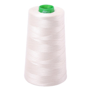 Aurifil embroidery thread spool in Silver White (2309) - 40wt 4700m