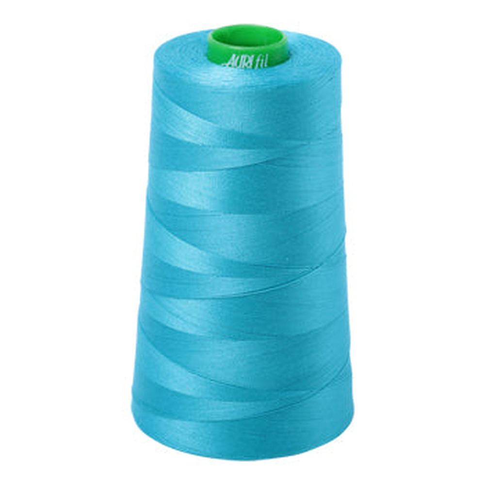 Aurifil embroidery thread spool in Turquoise (2810) - 40wt 4700m