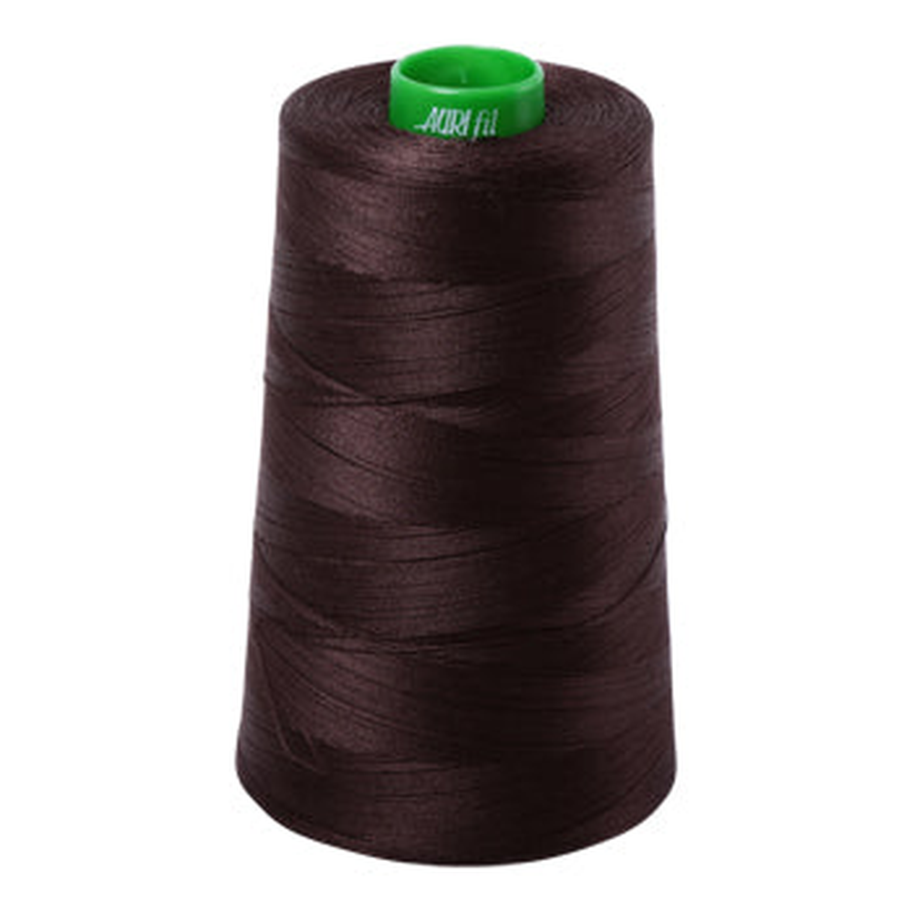 Aurifil embroidery thread spool in Very Dark Bark (1130) - 40wt 4700m