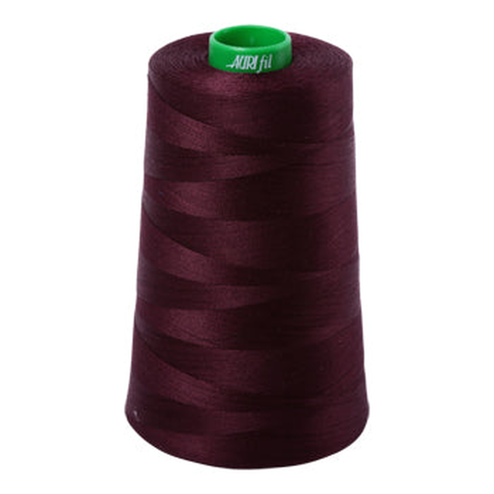Aurifil embroidery thread spool in Very Dark Brown (2465) - 40wt 4700m