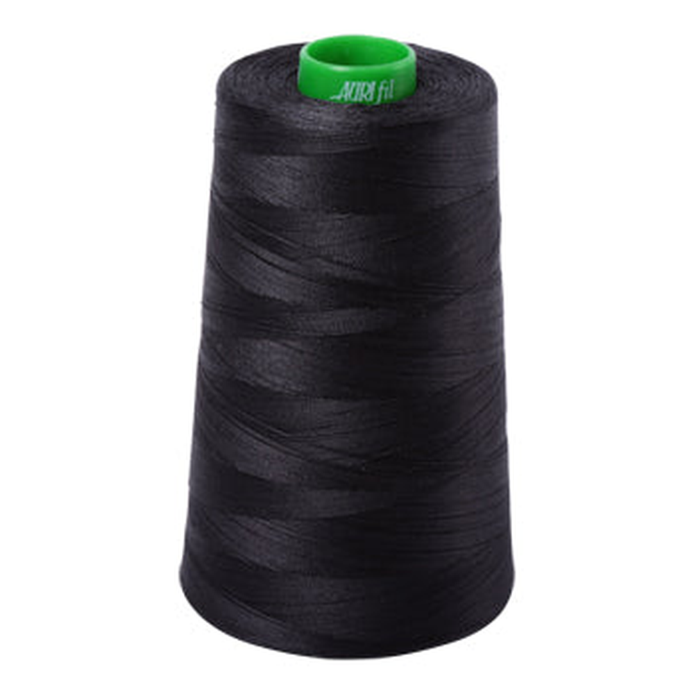 Aurifil embroidery thread spool in Very Dark Grey (4241) - 40wt 4700m