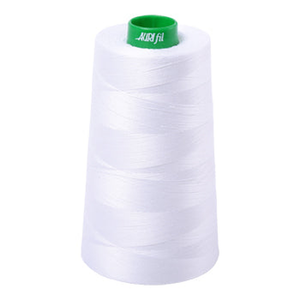 Aurifil embroidery thread spool in White (2024) - 40wt 4700m