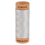 Aurifil embroidery thread spool in Aluminium (2615) - 80wt 274m