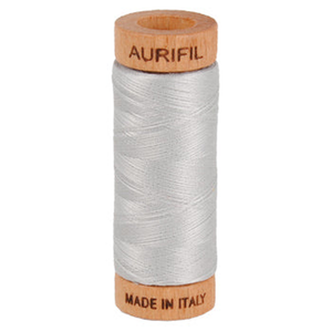 Aurifil embroidery thread spool in Aluminium (2615) - 80wt 274m