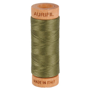 Aurifil embroidery thread spool in Army Green (2905) - 80wt 274m