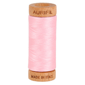 Aurifil embroidery thread spool in Baby Pink (2423) - 80wt 274m