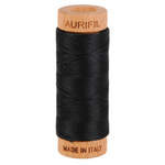 Aurifil embroidery thread spool in Black (2692) - 80wt 274m