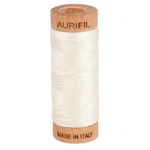 Aurifil embroidery thread spool in Chalk (2026) - 80wt 274m
