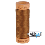 Aurifil embroidery thread spool in Dark Antique Gold (2372) - 80wt 274m