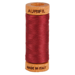 Aurifil embroidery thread spool in Dark Carmine Red (2460) - 80wt 274m