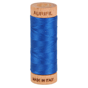 Aurifil embroidery thread spool in Dark Cobalt (2740) - 80wt 274m