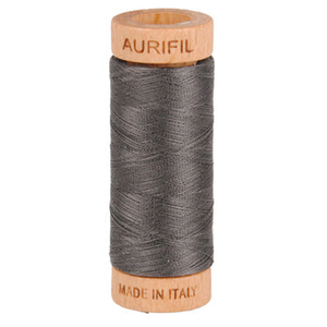 Aurifil embroidery thread spool in Dark Pewter (2630) - 80wt 274m