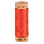 Aurifil embroidery thread spool in Dark Red Orange (2255) - 80wt 274m