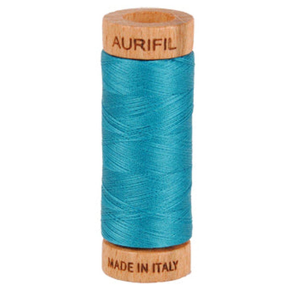 Aurifil embroidery thread spool in Dark Turquoise (4182) - 80wt 274m
