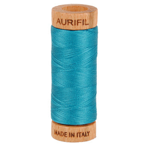 Aurifil embroidery thread spool in Dark Turquoise (4182) - 80wt 274m