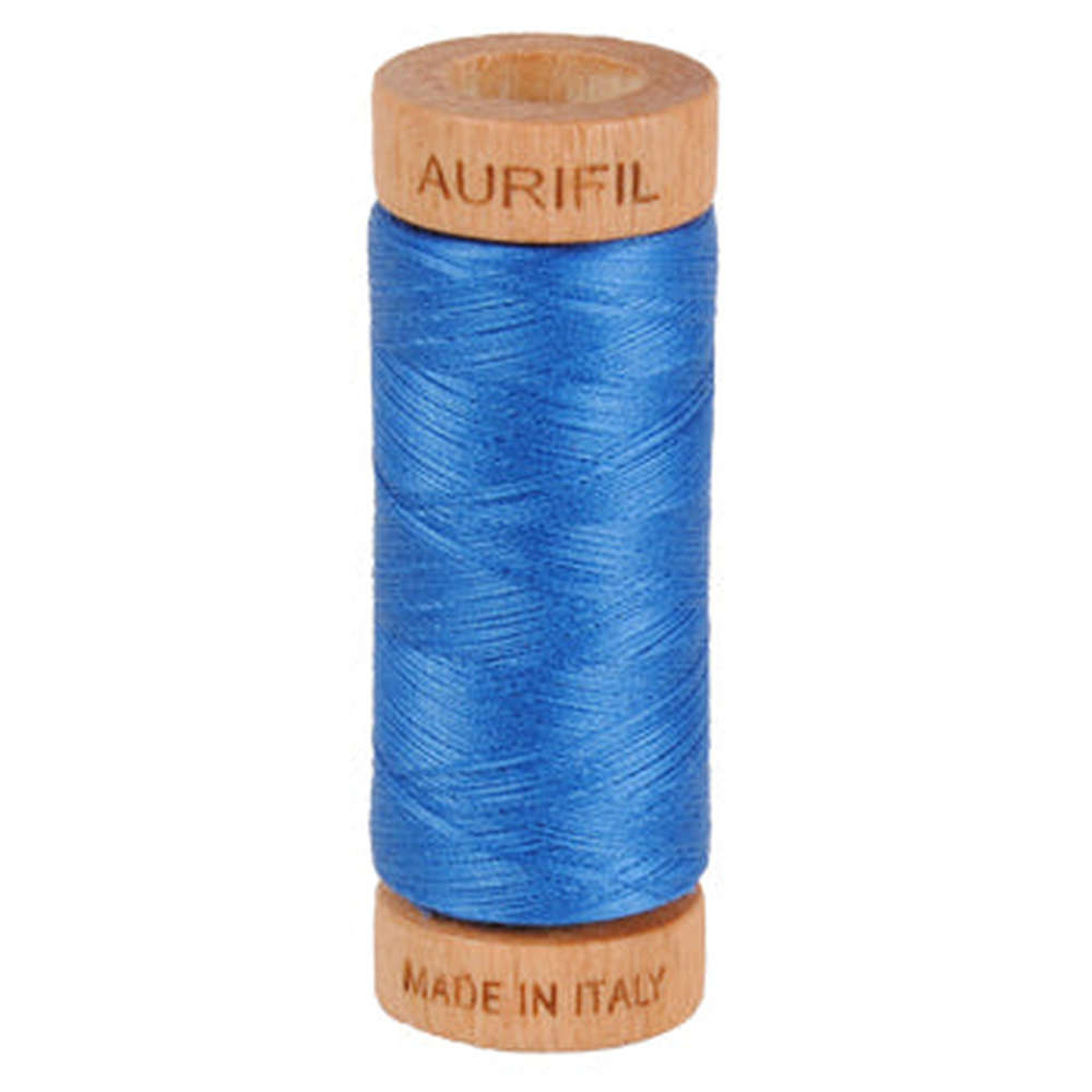 Aurifil embroidery thread spool in Delft Blue (2730) - 80wt 274m