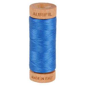 Aurifil embroidery thread spool in Delft Blue (2730) - 80wt 274m