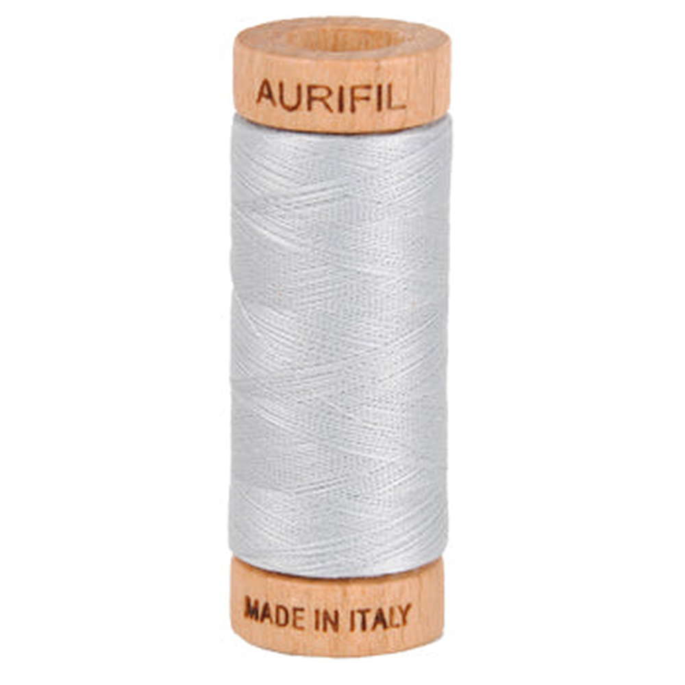 Aurifil embroidery thread spool in Dove (2600) - 80wt 274m