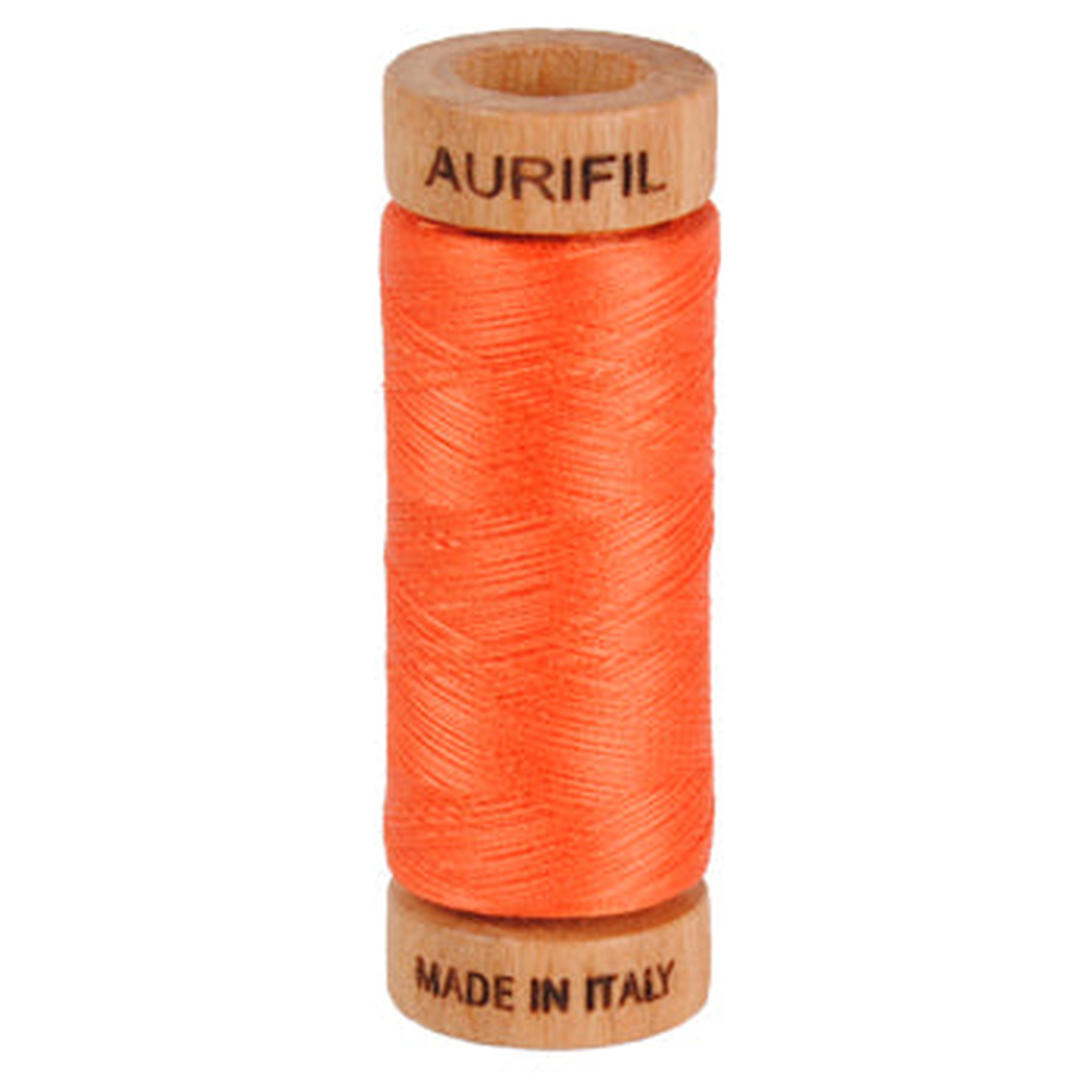 Aurifil embroidery thread spool in Dusty Orange (1154) - 80wt 274m